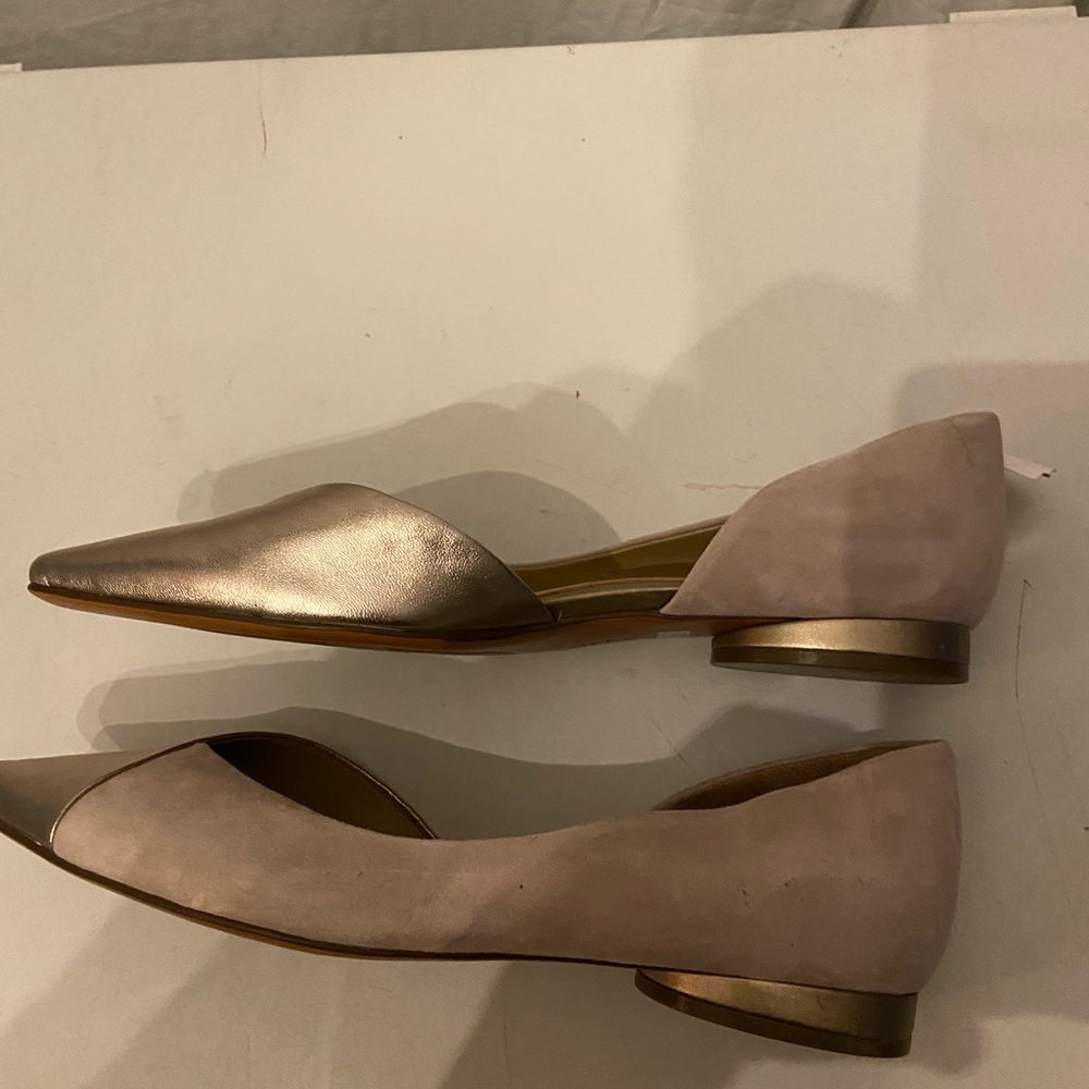 Naturalizer blush suede & gold flats size 9w NWT - Picture 4 of 8